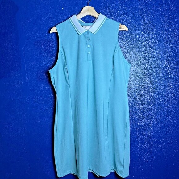 Tommy Bahama Dresses & Skirts - Tommy Bahama Racquet & Paddle Tennis Dress Light Green Polo Collar Knit Size XL